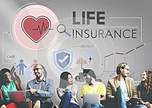 Life Insurance Protection Beneficiary Safeguard Concept photo