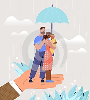 Life insurance vector concept