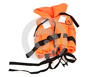 Life jacket isolated on white
