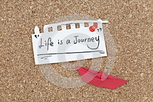 Life is a journey inspirational quote design