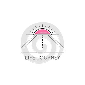 Life journey line icon