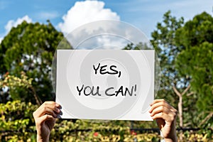 Life motivational and inspirational quotes: Yes you can