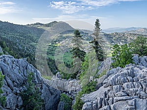 Life and nature scenes in difficult terrain areas in the countryside