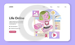 Life Online concept. Vector illustration