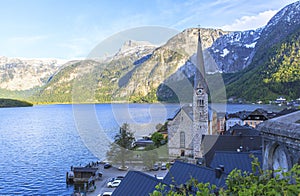 The life, people, nature in Hallstatt Village in Austria