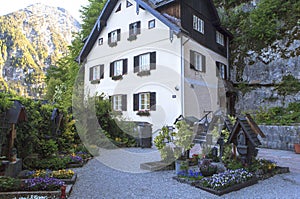 The life, people, nature in Hallstatt Village in Austria