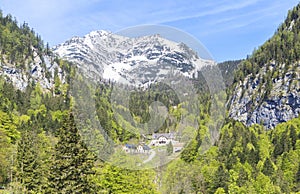 The life, people, nature in Hallstatt Village in Austria