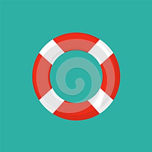 Life preserver buoy ring help icon. Lifebuoy saver raft swim vector jacket