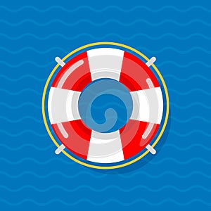 Life preserver buoy ring help icon. Lifebuoy saver raft swim vector jacket