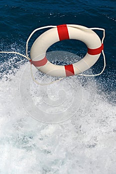 Life Preserver Falling on Water