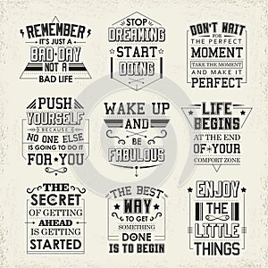 Life quotes set