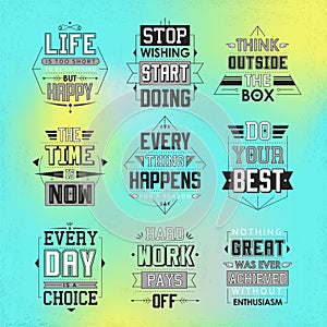 Life quotes set