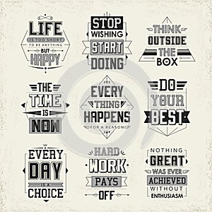 Life quotes set