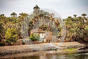 Life on the River Nile near Luxor Thebes Egypt