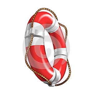 Life Saver Boat Element For Help Drowning Vector
