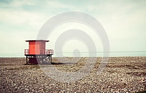 Life savers box in the beach