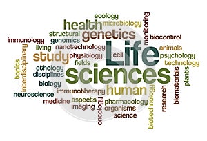 Life sciences - Word Cloud photo