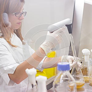 Life scientist researching in the laboratory.