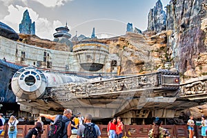 Life size model of the Millenium Falcon