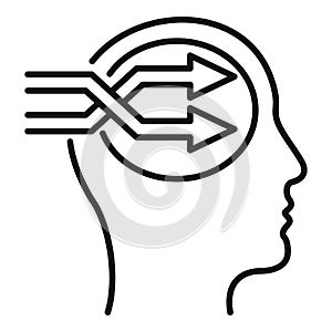 Life skills ideation icon, outline style