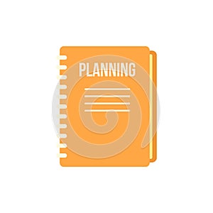 Life skills planning icon flat isolated vector