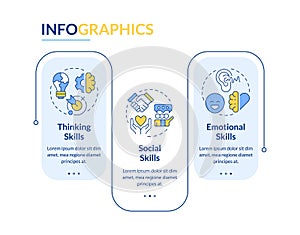 Life skills rectangle infographic vector