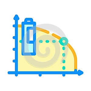 life span battery color icon vector illustration