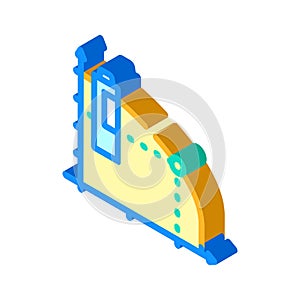 life span battery isometric icon vector illustration