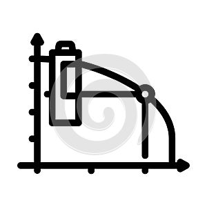 life span battery line icon vector illustration