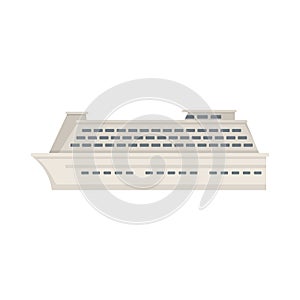 Life travel cruise icon flat isolated vector