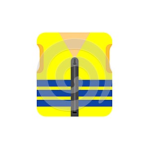 Life vest icon vector sign and symbol isolated on white background, Life vest logo concept