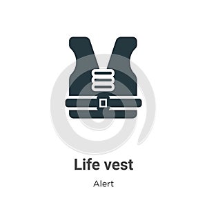 Life vest vector icon on white background. Flat vector life vest icon symbol sign from modern alert collection for mobile concept