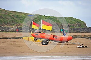 Lifeboat on beach