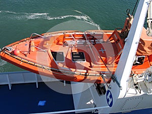Lifeboat in bright orange
