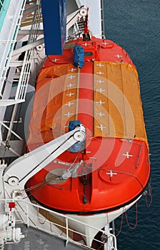 Lifeboat on ocean liner