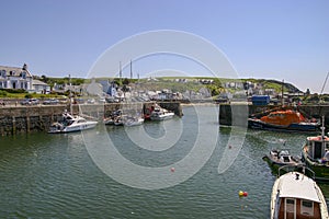 Portpatrick Lifeboat moored in the Harbour