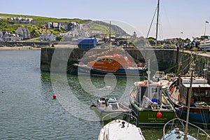 Portpatrick Lifeboat moored in the Harbour