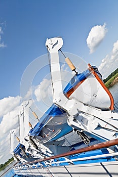 Lifeboat on ship