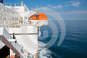 Lifeboat on the ship photo