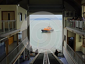 Lifeboat through station doors