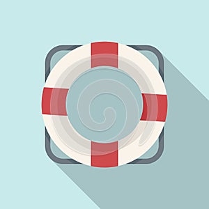 Lifebouy icon flat vector. Saver life ring