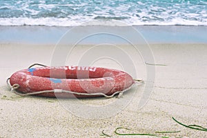 Lifebuoy on the beach