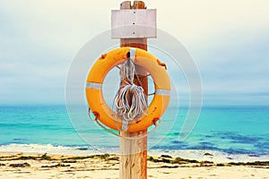 Lifebuoy on the beach