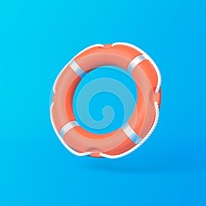 Lifebuoy on a blue background