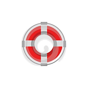 Lifebuoy flat icon. Element of beach holidays colored icon for mobile concept and web apps. Detailed Lifebuoy flat icon can be