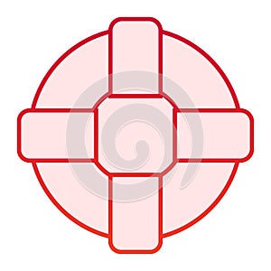 Lifebuoy flat icon. Life ring red icons in trendy flat style. Lifesaver gradient style design, designed for web and app