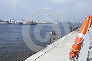 Lifebuoy Hamburg harbour