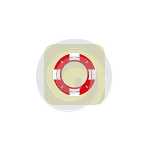 Lifebuoy icon. Sea symbol. Vector illustration. EPS 10.