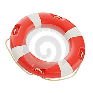 Lifebuoy isolated on white