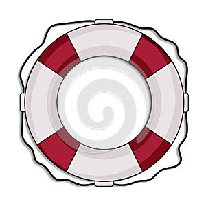 Lifebuoy isolated on white background